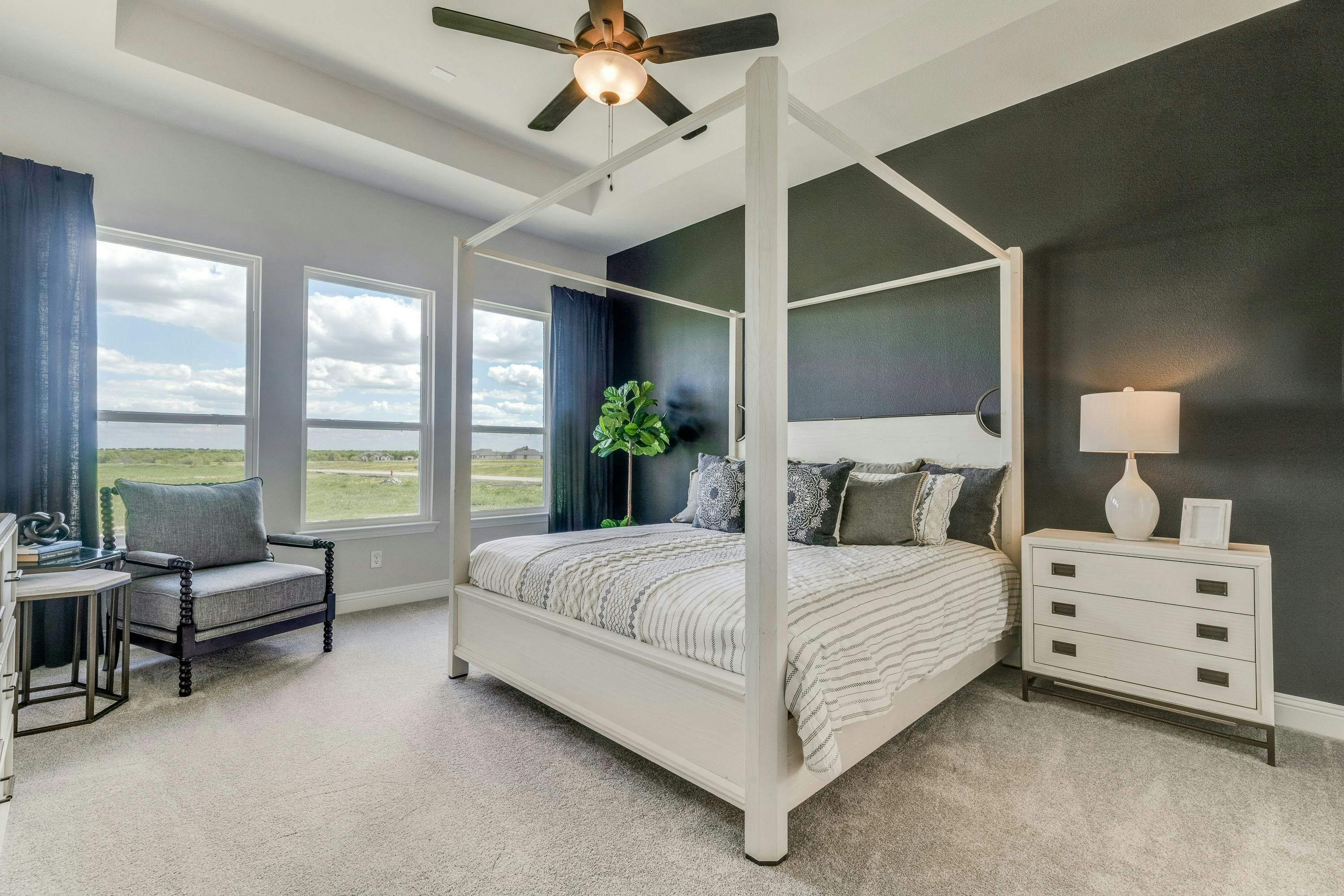 Bedroom of Berkshire Estates home in Mesquite, TX by Kindred Homes