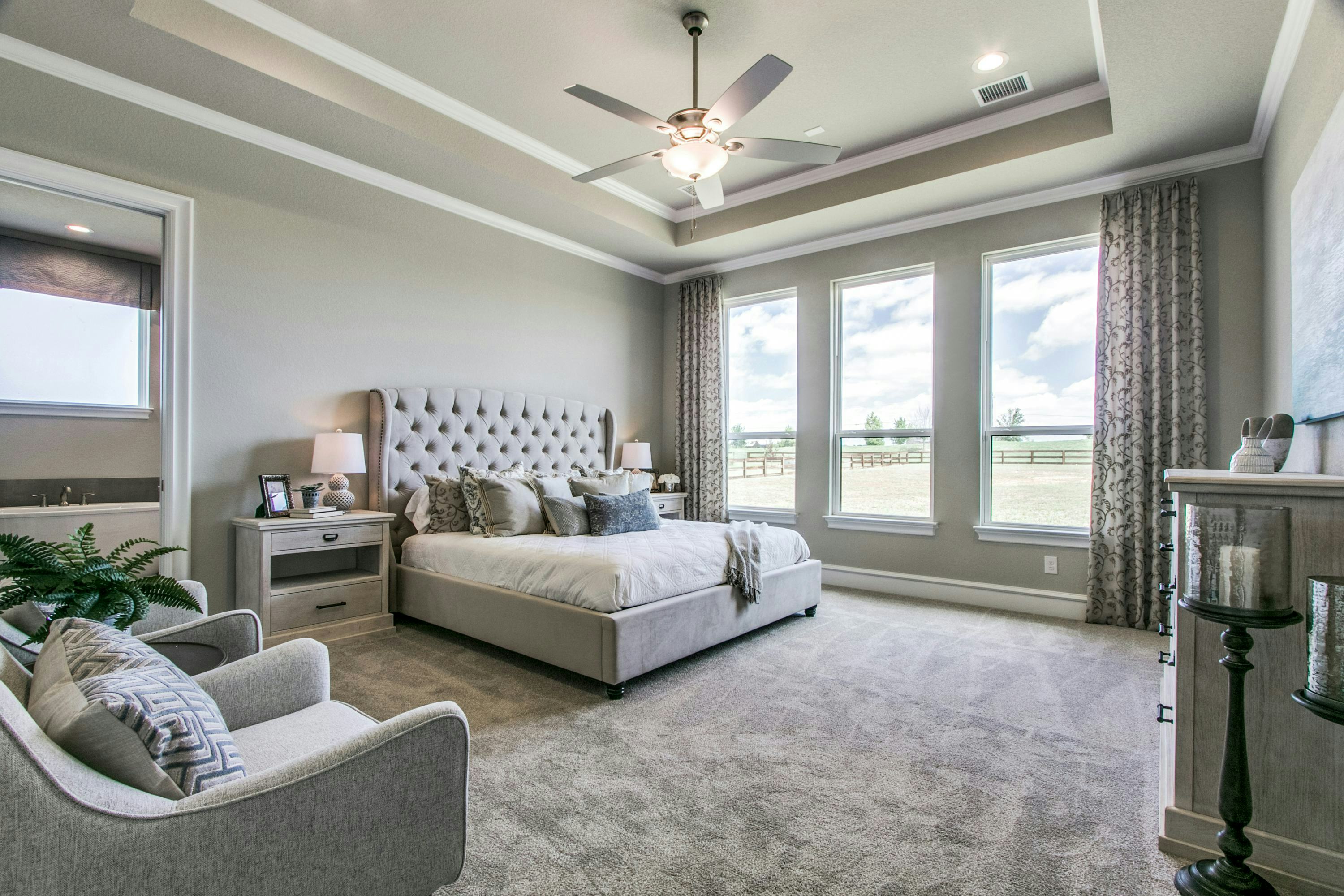 Bedroom of The Highlands of Northlake home in Northlake, TX by Kindred Homes