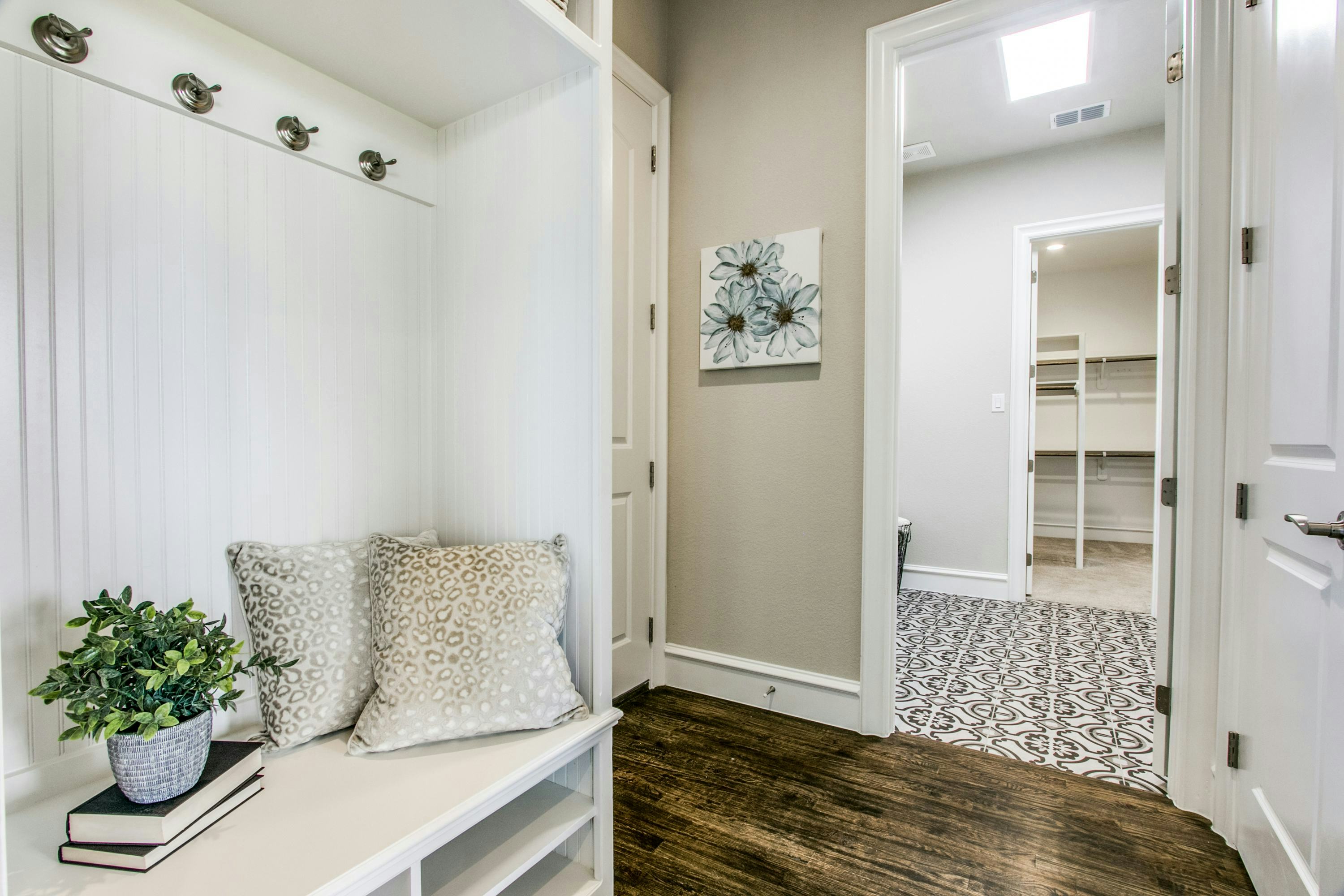Bedroom and window of The Highlands of Northlake home in Northlake, TX by Kindred Homes