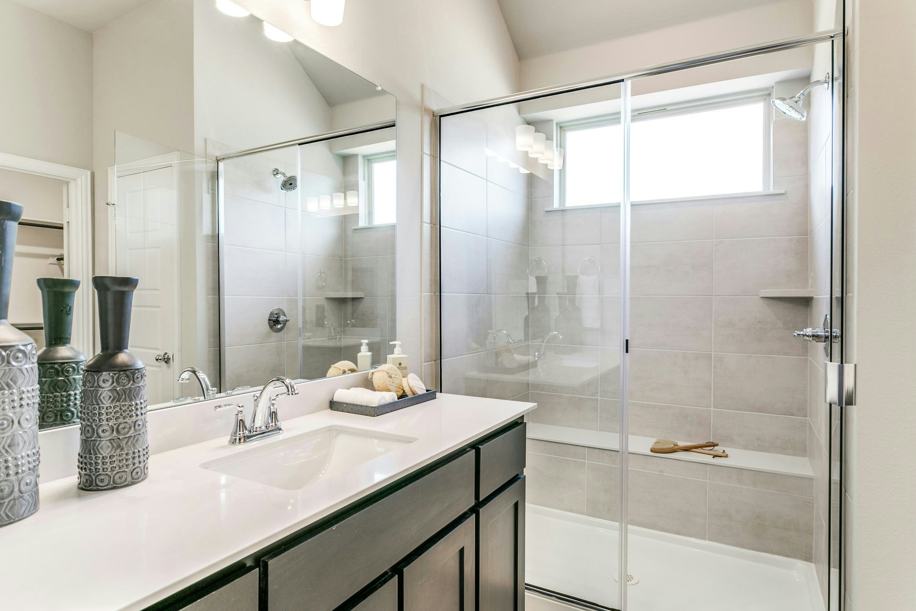 Shower of Stone Eagle home in Azle, TX by Kindred Homes