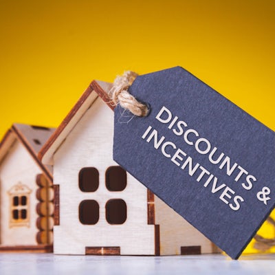 Image of Home With Price Tag to Illustrate Discounts and Incentives