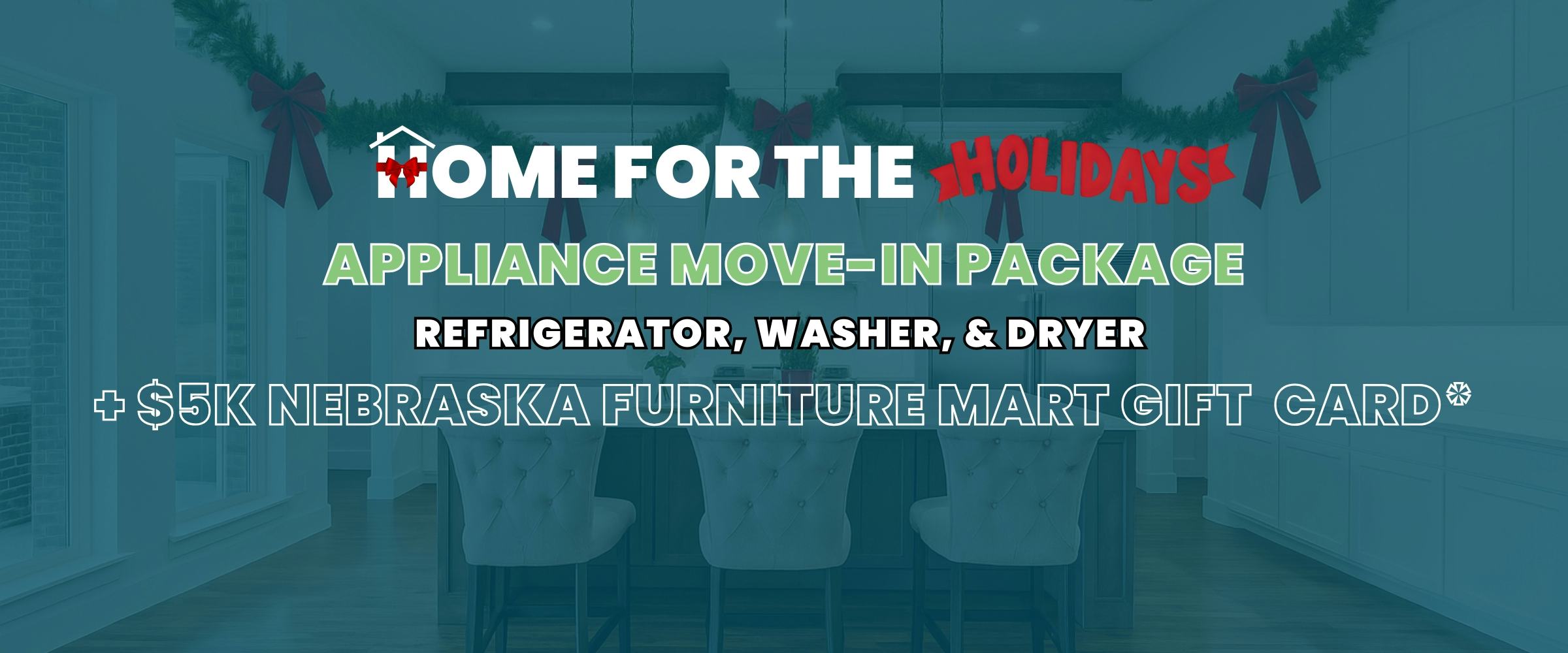 Graphic of appliance move-in package from Kindred Homes