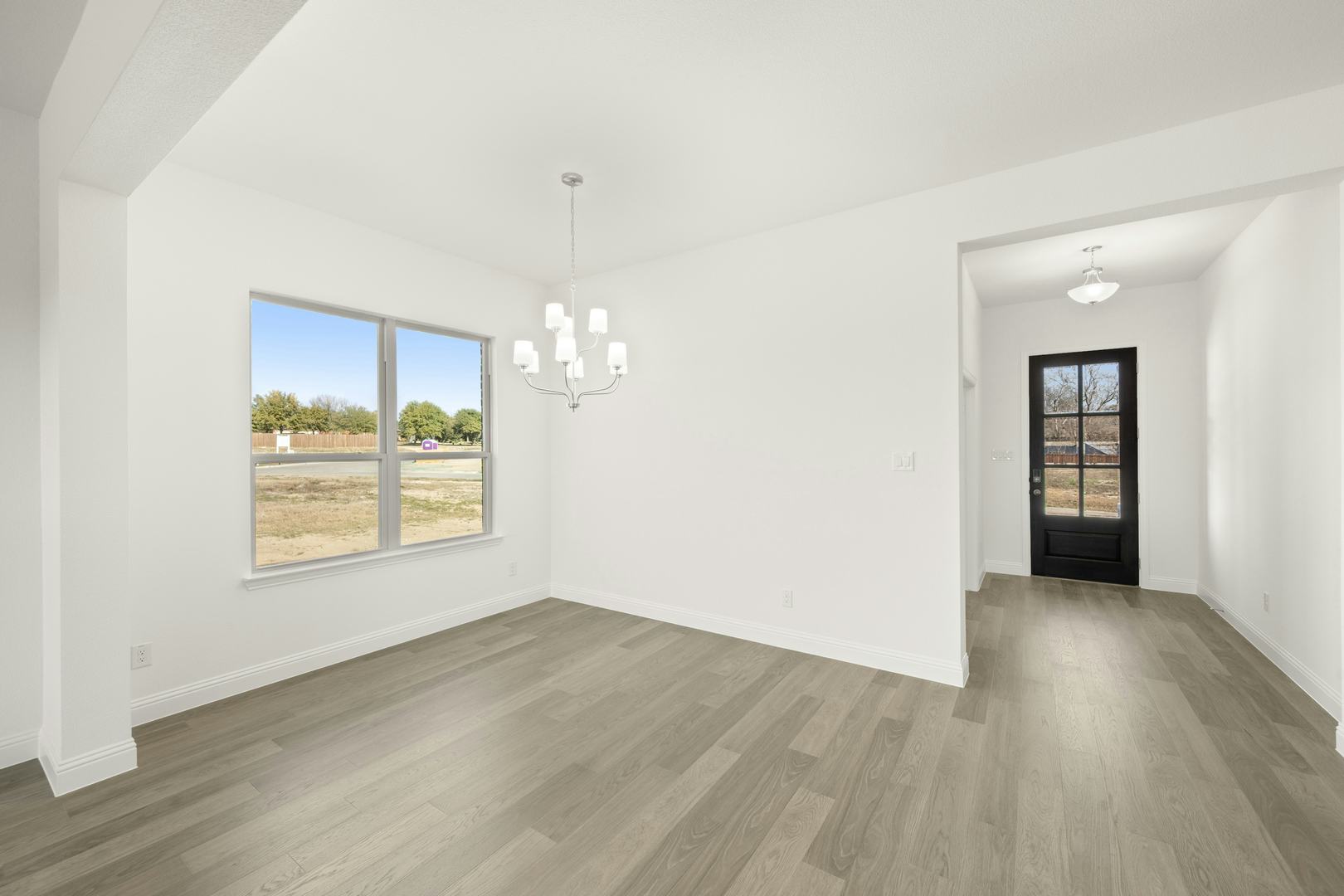 The dining room in the Cherry floor plan by Kindred Homes