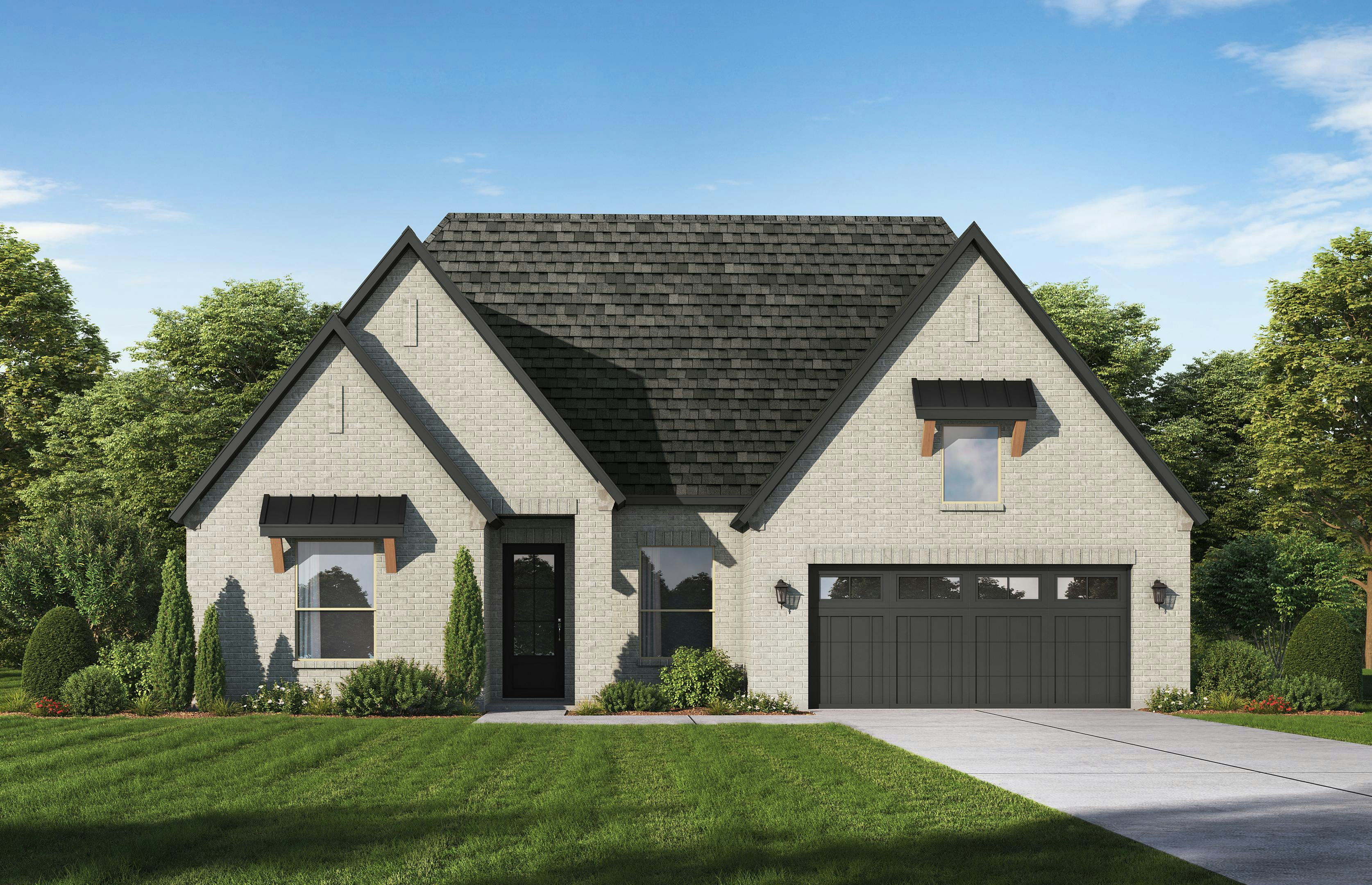 Exterior rendering of the Zavala floor plan by Kindred Homes