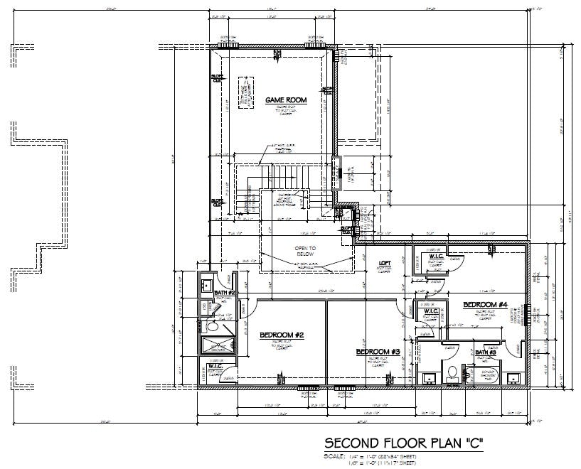 Second floor of the Bowie floor plan by Kindred Homes.