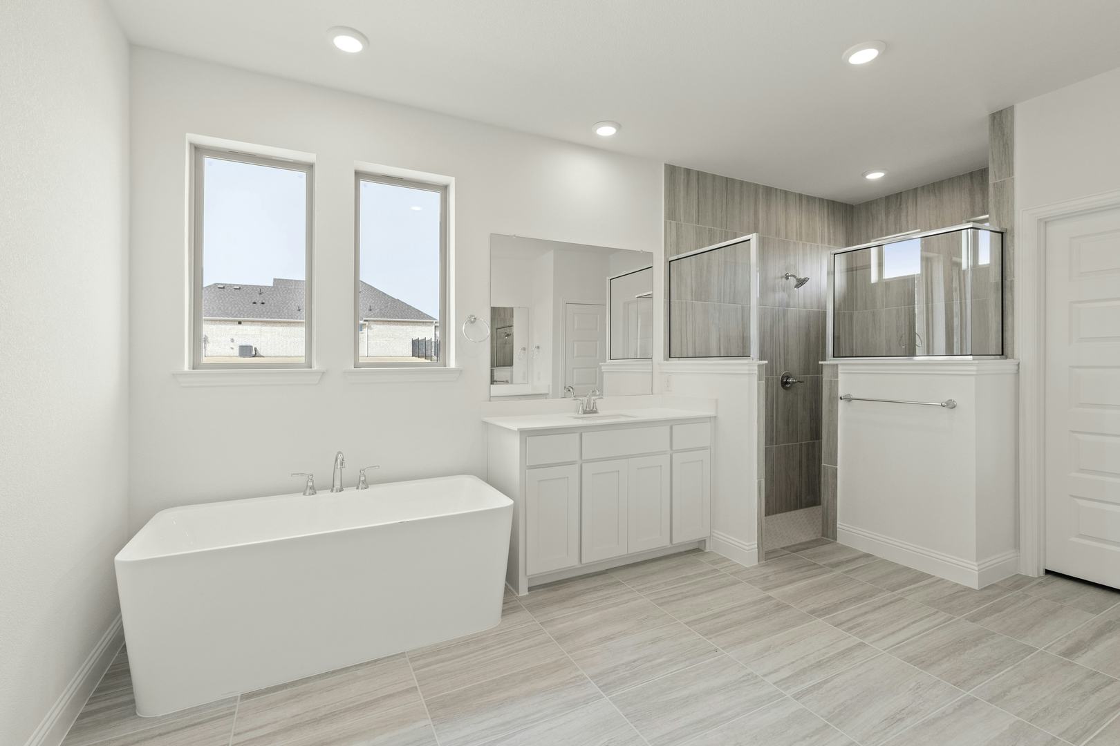 The primary bathroom of the Brady floor plan at Berkshire Estates by Kindred Homes