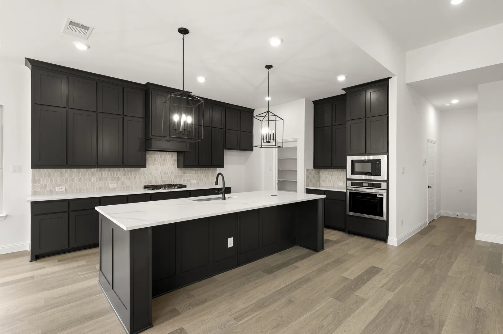 Kitchen in available home at Westside Preserve by Kindred Homes in Midlothian