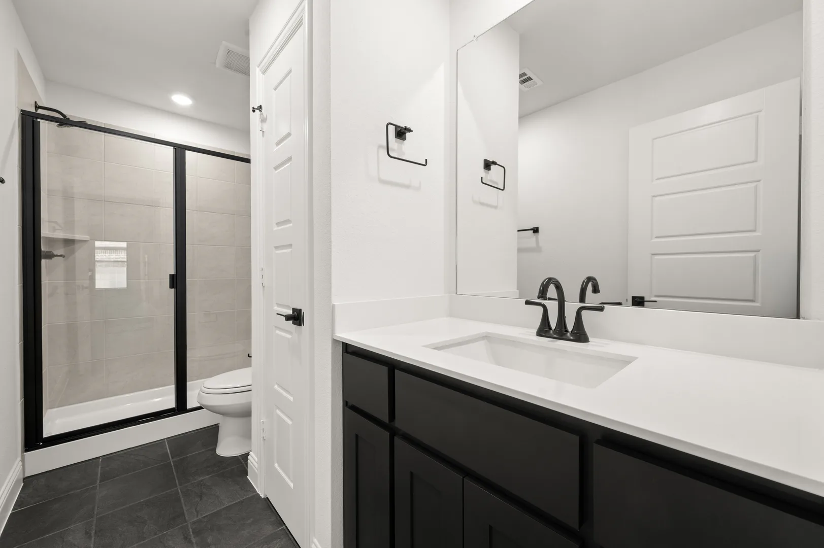 Secondary bathroom in available home at Westside Preserve by Kindred Homes in Midlothian