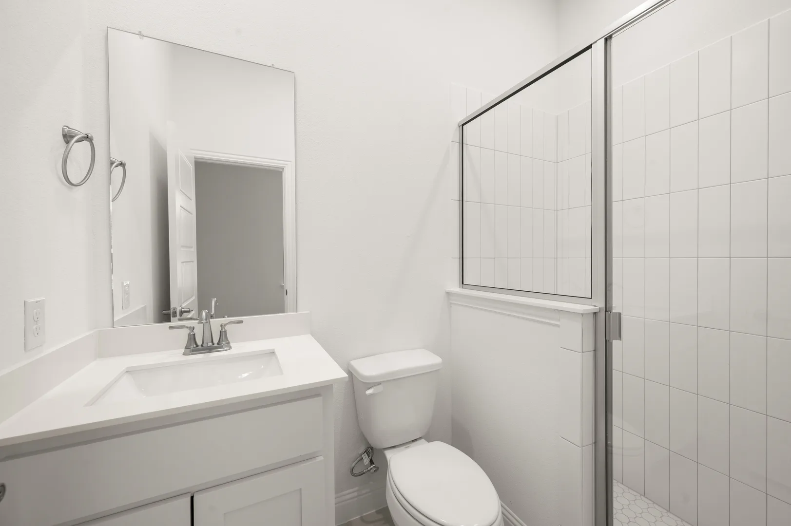 Secondary bathroom in available home at Westside Preserve by Kindred Homes in Midlothian