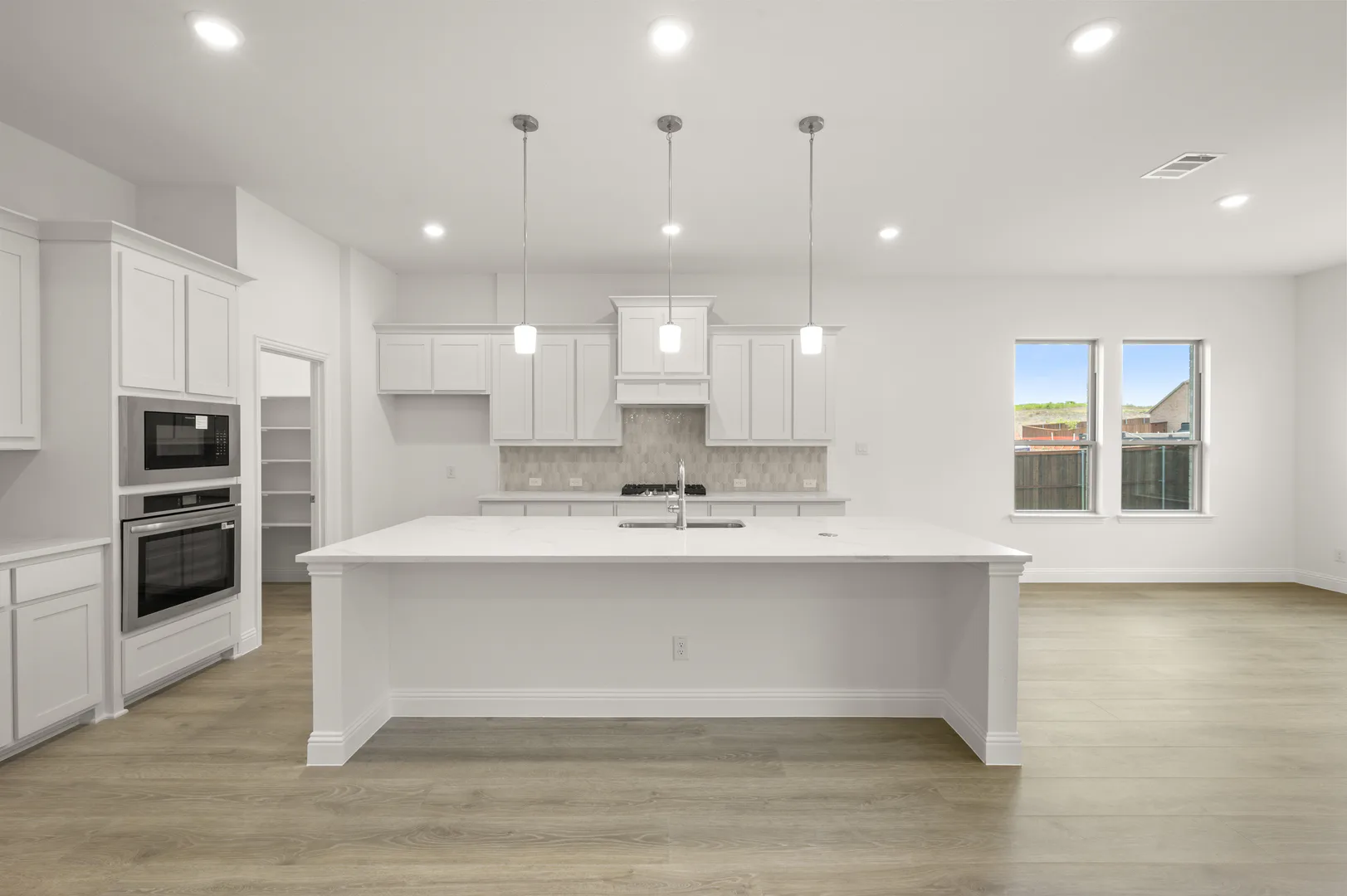 Kitchen of the Zavala floor plan at Westside Preserve