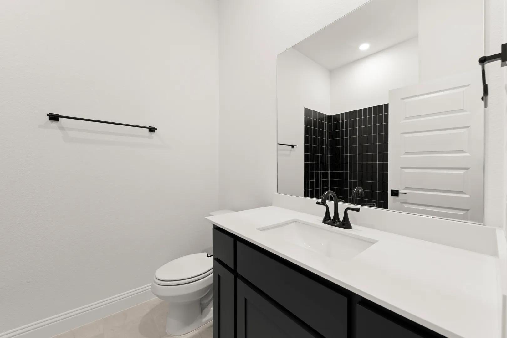 Secondary bathroom in available home at Park Trails by Kindred Homes in Forney