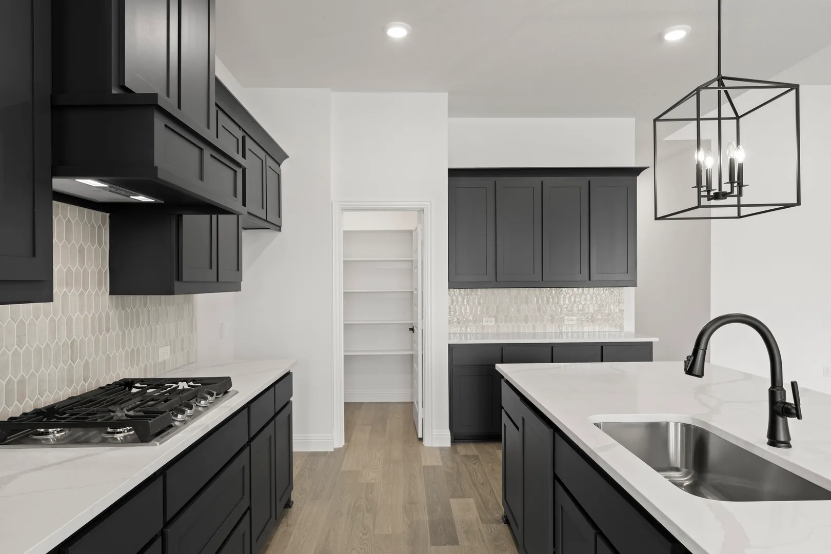Kitchen in available home at Park Trails by Kindred Homes in Forney