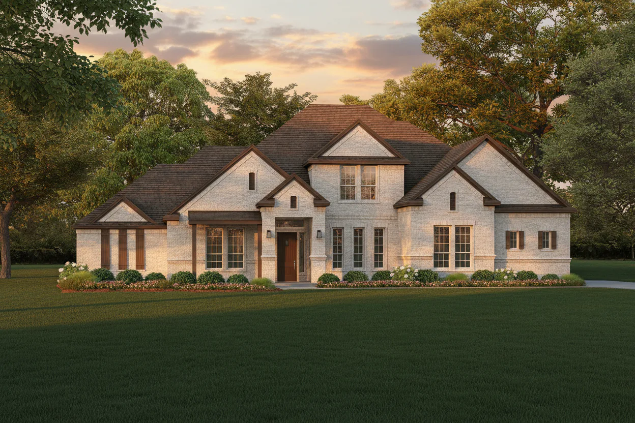 Elevation A of Reid Plan by Kindred Homes