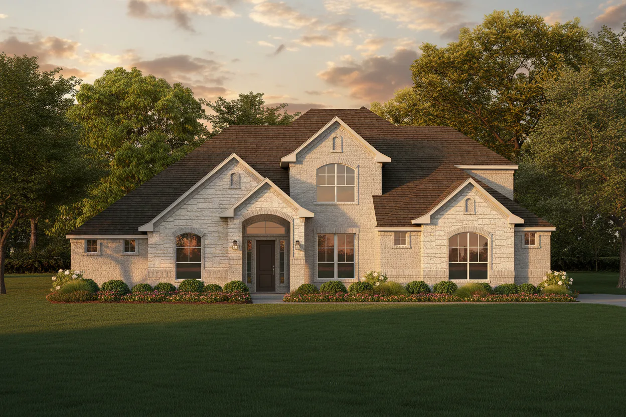 Elevation B of Dickson Plan by Kindred Homes