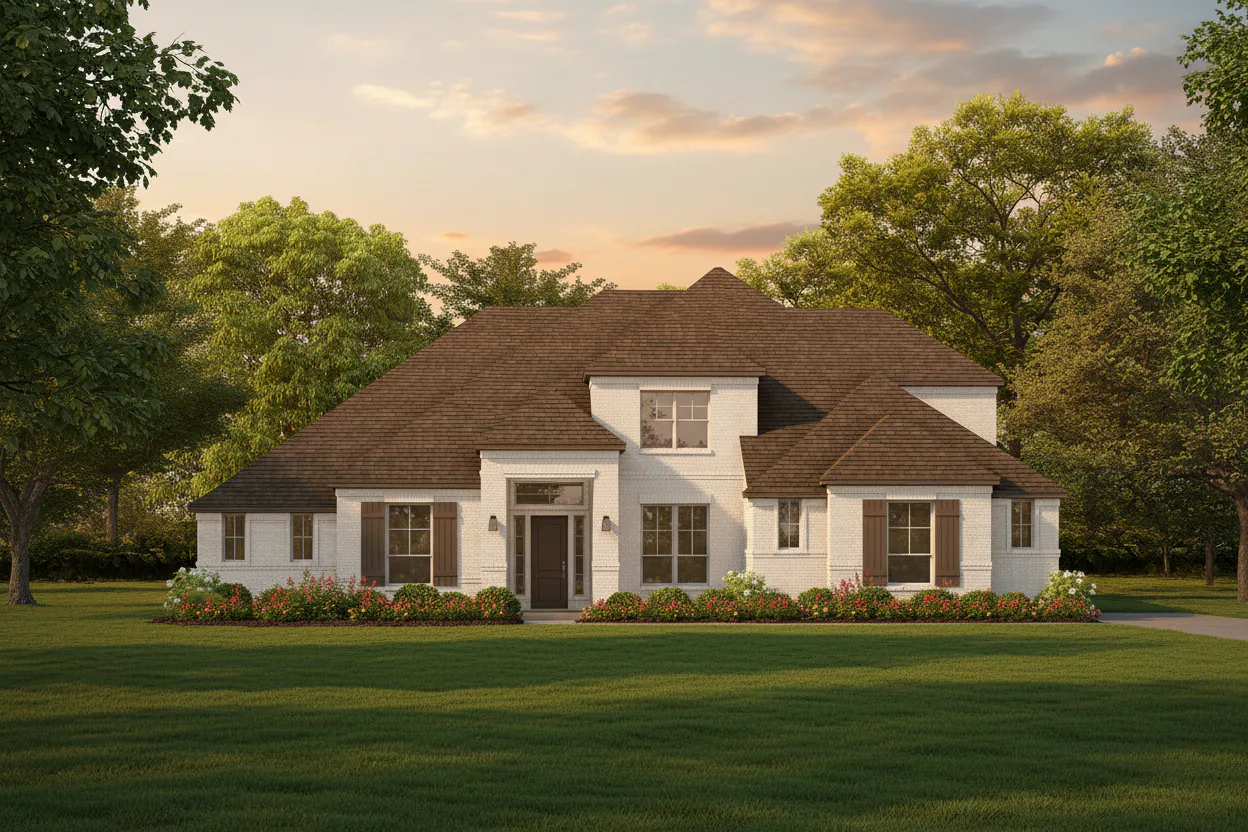 Elevation A of Dickson Plan by Kindred Homes