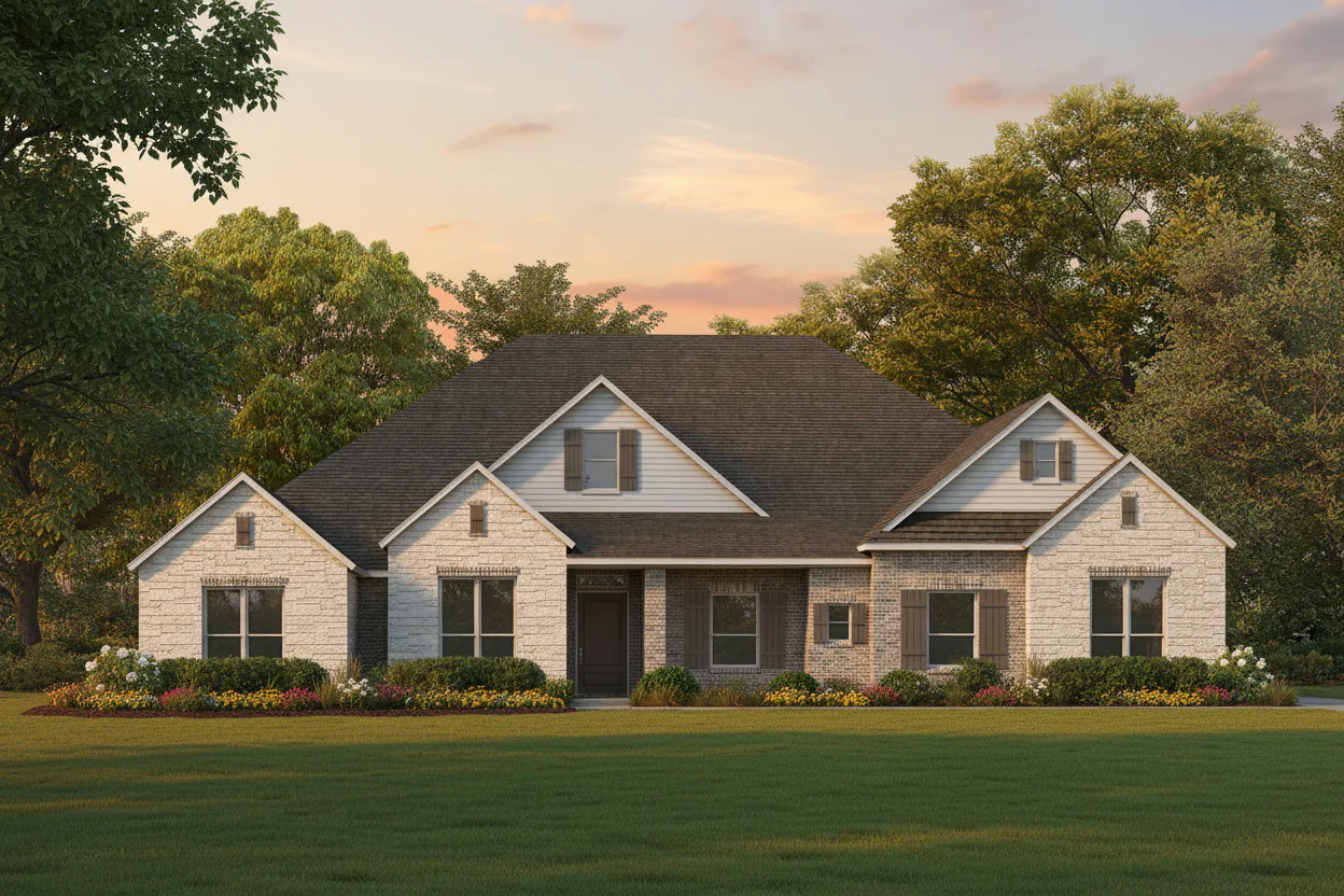 Elevation A of Franklin Plan by Kindred Homes