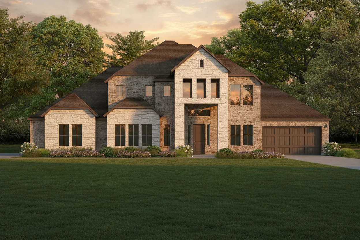 Elevation B of Hancock Plan by Kindred Homes