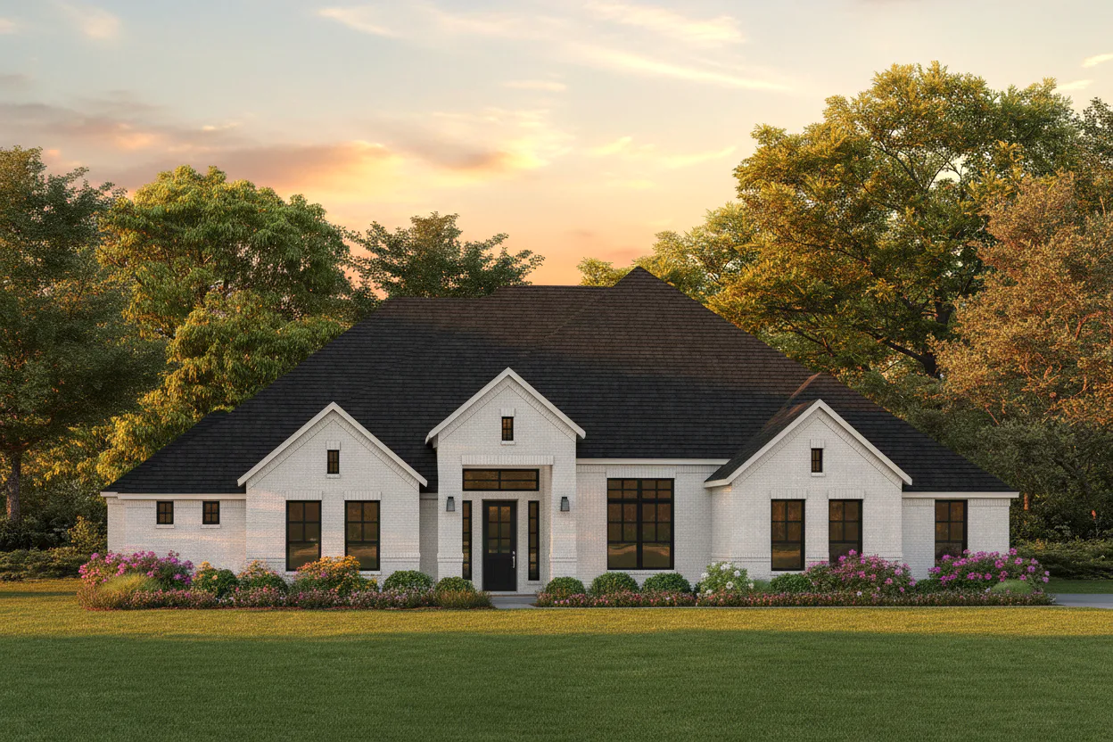 Elevation A of Brooks Plan by Kindred Homes