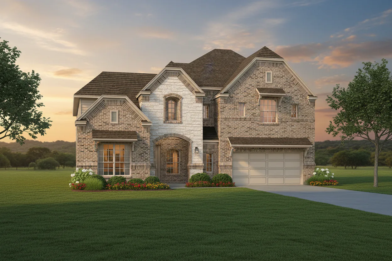 Exterior rendering of available home at Westside Preserve by Kindred Homes in Midlothian