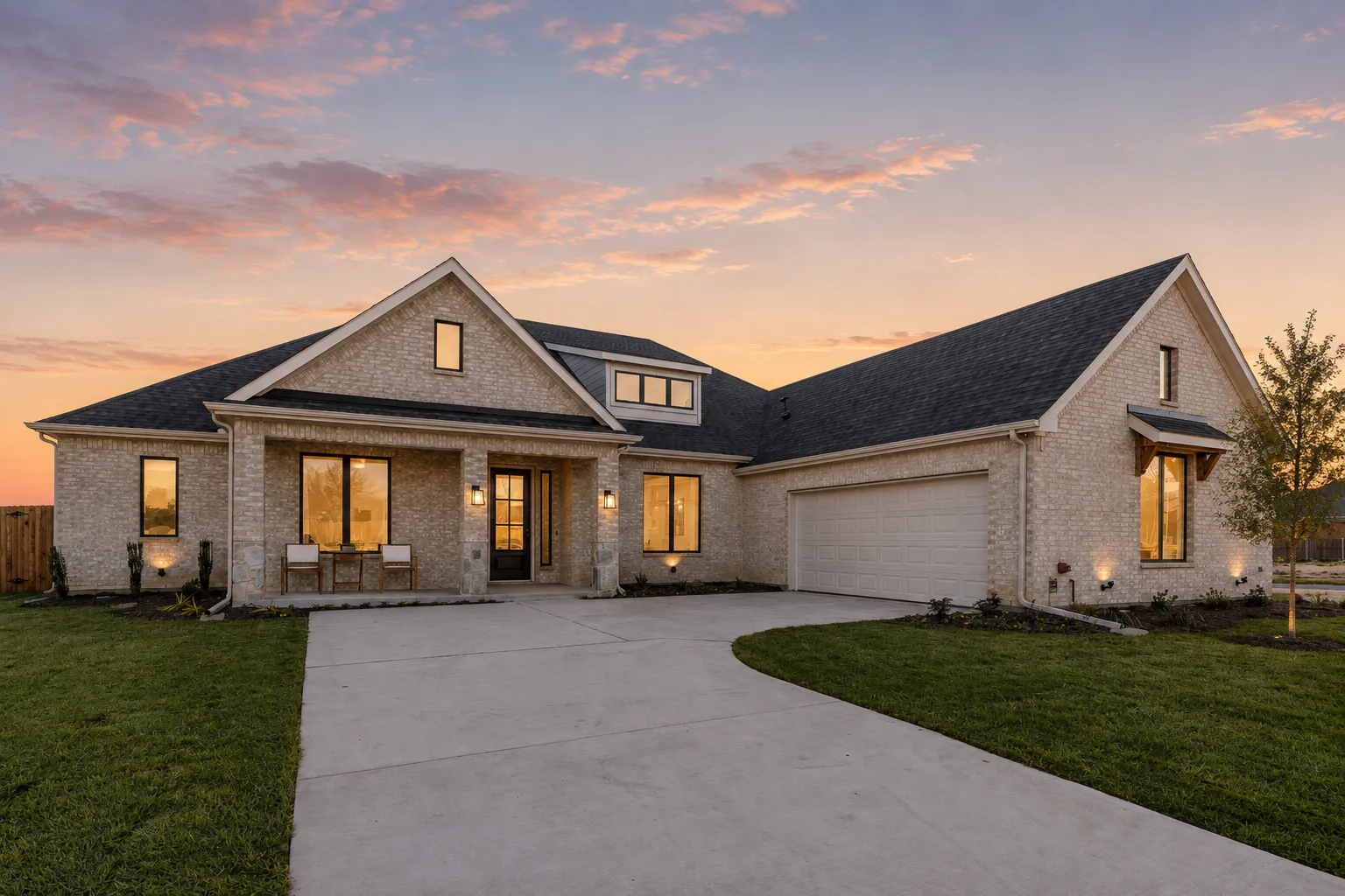 Front view of Kentsdale Farms home in DeSoto, TX by Kindred Homes