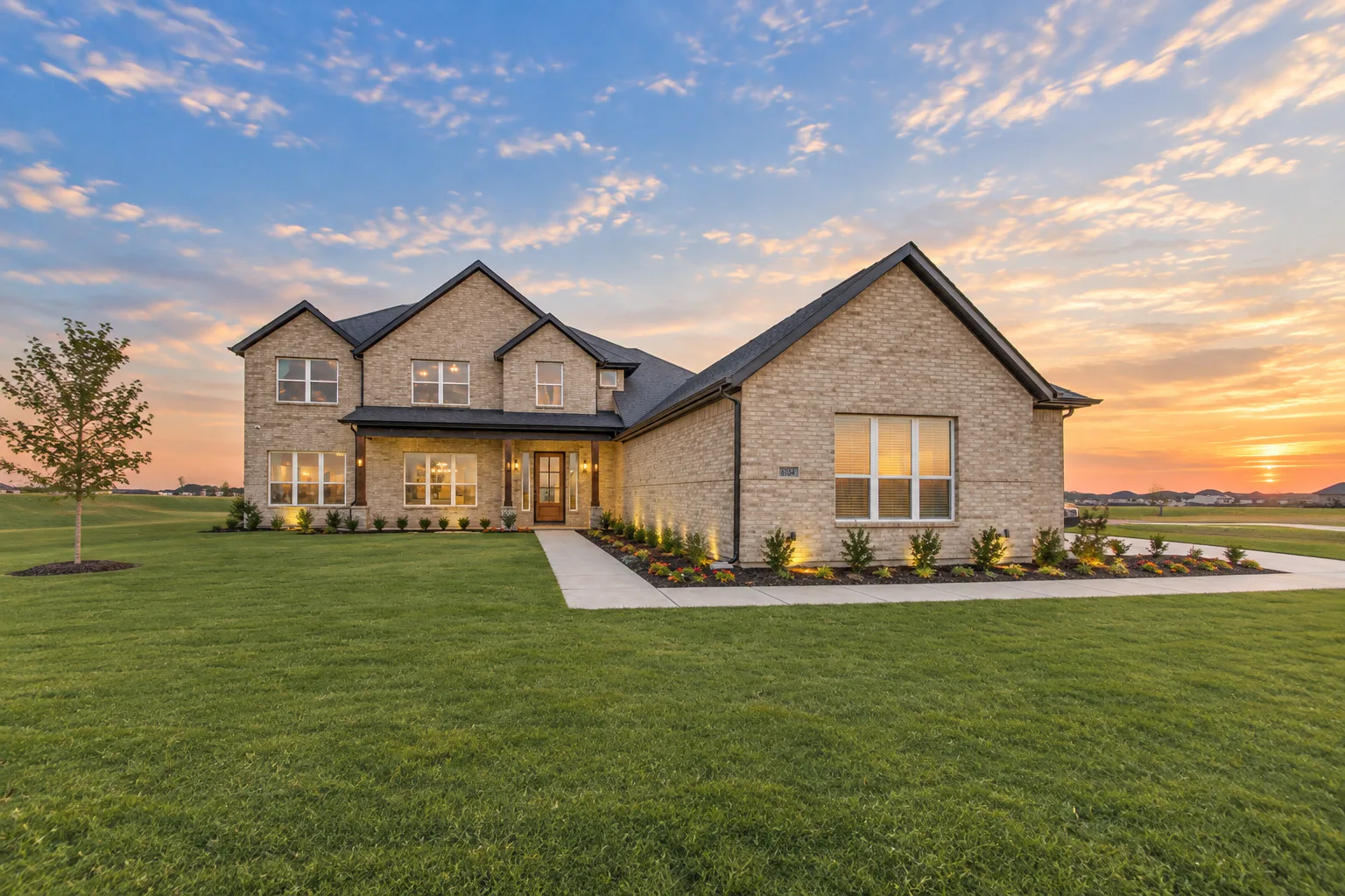 Front of Berkshire Estates home in Mesquite, TX by Kindred Homes