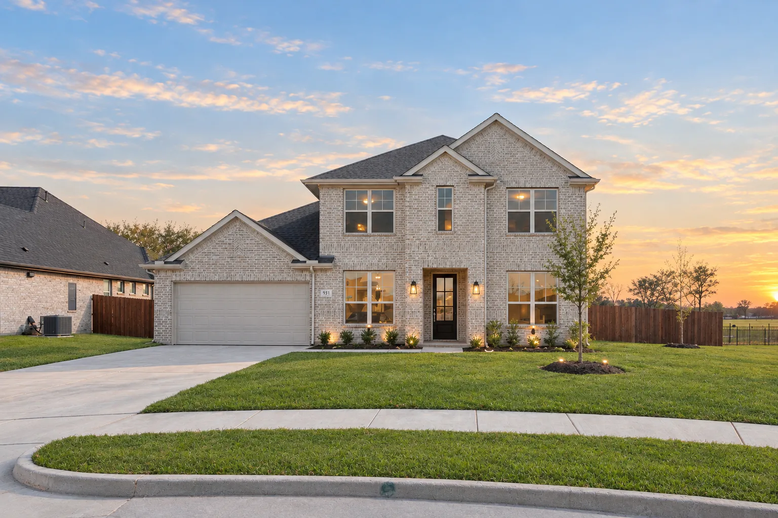 The front exterior of the Willow floor plan by Kindred Homes