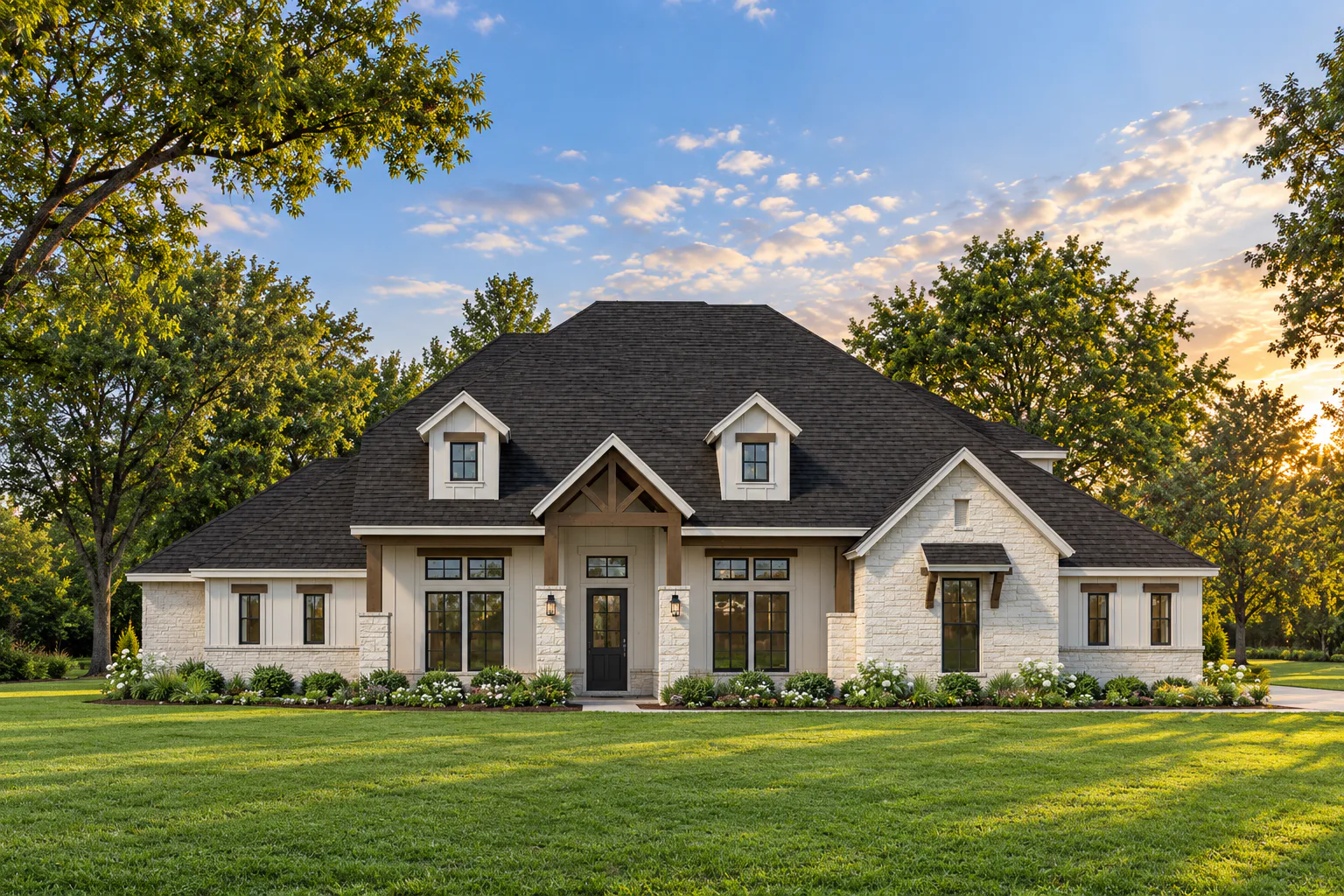 Elevation B of Harris Floor Plan by Kindred Homes