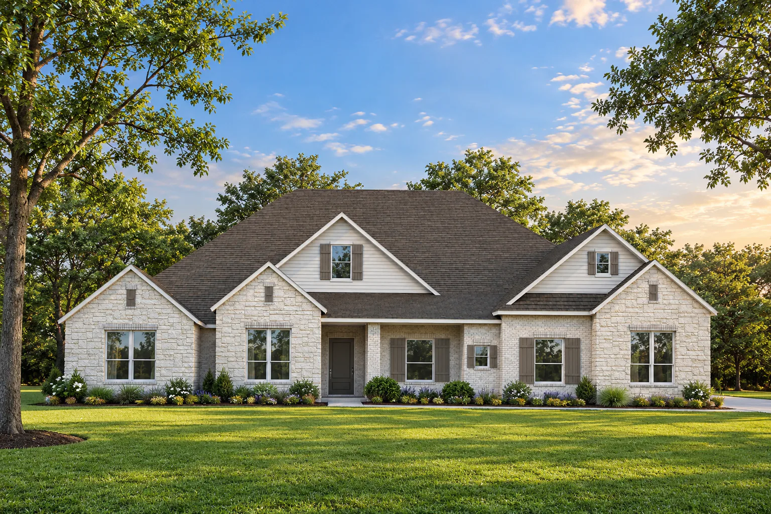 Elevation A of Franklin Plan by Kindred Homes